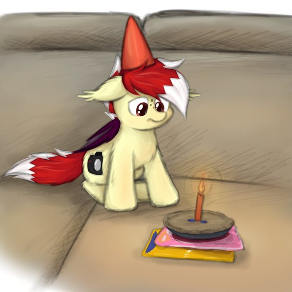 Size: 2000x2000 | Tagged: safe, artist:aaathebap, derpibooru import, oc, oc:aaaaaaaaaaa, bat pony, birthday, candle, food, image, jpeg, meme, pie, sad, sitting