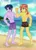 Size: 1486x2048 | Tagged: safe, artist:yang tim, derpibooru import, sunset shimmer, twilight sparkle, equestria girls, g4, beach, dusk shine, image, jpeg, rule 63, solo, sunset glare