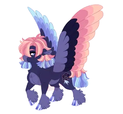 Size: 4100x3800 | Tagged: safe, artist:gigason, derpibooru import, oc, oc:two tone, unofficial characters only, pegasus, pony, colored wings, image, male, multicolored wings, png, simple background, solo, stallion, transparent background, wings