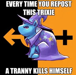 Size: 1080x1076 | Tagged: safe, artist:doggoisadummy, edit, edited edit, editor:edits of hate, trixie, hybrid, unicorn, g4, /trash/, 4chan, cape, capybara, clothes, female, hat, horn, image, meme, png, quadrupedal, solo, super straight, superstraight, trixie's cape, trixie's hat