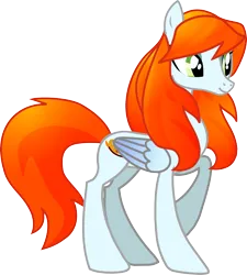 Size: 3380x3759 | Tagged: safe, artist:anonymous, derpibooru import, oc, oc:ginger peach, unofficial characters only, pegasus, pony, female, high res, image, mare, png, show accurate, simple background, solo, transparent background, vector