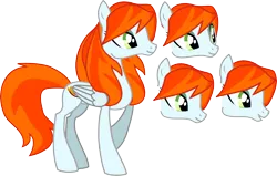 Size: 6189x3942 | Tagged: safe, artist:anonymous, derpibooru import, oc, oc:ginger peach, unofficial characters only, pegasus, pony, absurd resolution, concave belly, female, image, mare, png, show accurate, simple background, solo, thin, transparent background, vector