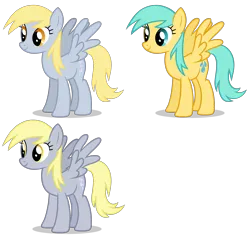 Size: 2100x2000 | Tagged: safe, derpibooru import, derpy hooves, sunshower raindrops, pegasus, pony, g4, leak, background pony, female, flash asset, high res, image, mare, png, simple background, transparent background