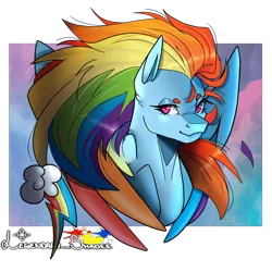 Size: 1000x1000 | Tagged: safe, artist:legendaryshadee, derpibooru import, rainbow dash, pony, bust, image, png, portrait, rainbow power, solo