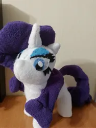 Size: 3000x4000 | Tagged: safe, artist:jbond, derpibooru import, rarity, pony, unicorn, g4, female, handmade, horn, image, irl, jpeg, mare, photo, plushie, solo