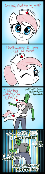 Size: 1833x7022 | Tagged: safe, artist:vomitvomiting, derpibooru import, nurse redheart, oc, oc:anon, human, pony, comic, image, png