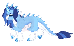 Size: 4400x2775 | Tagged: safe, artist:gigason, derpibooru import, oc, oc:jadeite jaw, unofficial characters only, dracony, dragon, hybrid, cloven hooves, hoof fluff, image, interspecies offspring, offspring, parent:oc:amathos, parent:princess ember, parents:canon x oc, png, simple background, solo, transparent background