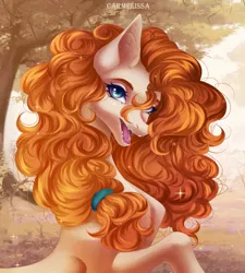 Size: 1800x2000 | Tagged: safe, artist:carmelissa, derpibooru import, pear butter, earth pony, pony, g4, bust, female, image, mare, open mouth, open smile, png, smiling, solo