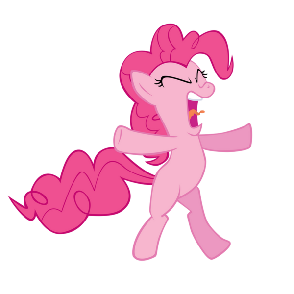 Size: 900x900 | Tagged: safe, artist:vanessacake, derpibooru import, pinkie pie, earth pony, pony, g4, it's about time, female, image, mare, png, screaming, simple background, solo, transparent background, vector, wavy tongue