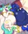 Size: 3265x4000 | Tagged: safe, alternate version, artist:jotun22, princess celestia, princess luna, alicorn, pony, bedroom, belly, belly button, belly to belly, big belly, commission, cutie mark, duo, duo female, featureless crotch, female, huge belly, image, jewelry, lying down, mare, multiple variants, nudity, outie belly button, pillow, png, preglestia, pregluna, pregnant, regalia, royal sisters, siblings, side, sisters, snuggling