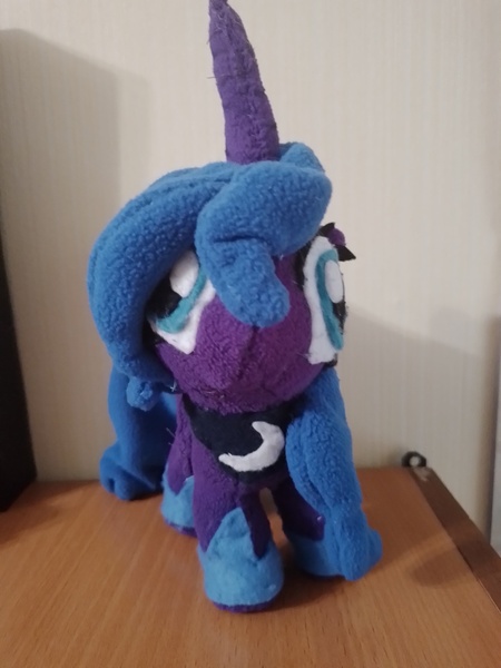 Size: 3000x4000 | Tagged: safe, artist:jbond, derpibooru import, princess luna, alicorn, pony, g4, cute, female, handmade, image, irl, jewelry, jpeg, mare, photo, plushie, regalia, s1 luna, solo