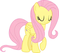 Size: 900x807 | Tagged: safe, artist:littleponyforever, derpibooru import, fluttershy, pegasus, pony, g4, eyes closed, female, image, mare, png, raised hoof, simple background, solo, transparent background, vector