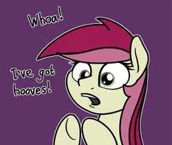 Size: 2048x1736 | Tagged: safe, artist:ewoudcponies, derpibooru import, roseluck, earth pony, pony, g4, bust, dialogue, female, image, mare, open mouth, outline, png, purple background, simple background, solo, sudden realization, white outline