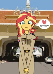 Size: 1920x2666 | Tagged: safe, artist:copy1234v2, derpibooru import, sunset shimmer, human, equestria girls, g4, cambodia, clothes, image, png, police uniform, uniform