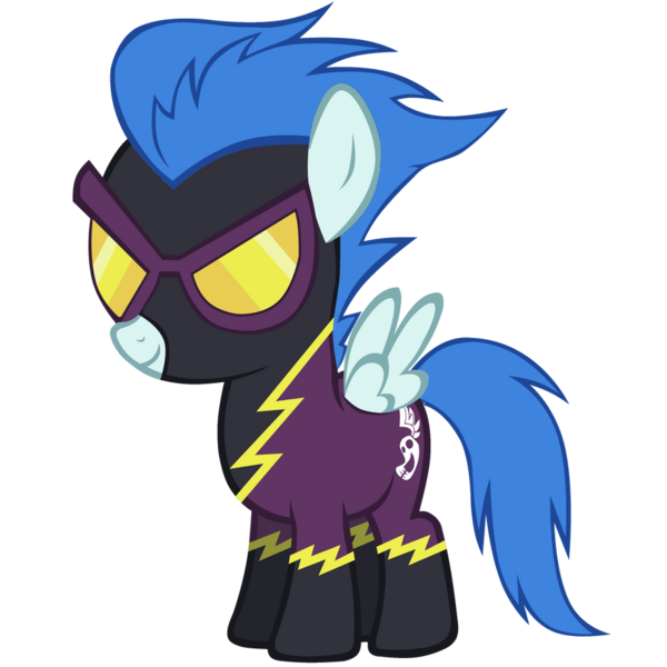 Size: 900x900 | Tagged: safe, artist:nerve-gas, derpibooru import, nightshade, pegasus, pony, female, filly, foal, goggles, image, png, shadowbolts uniform, smiling, spread wings, vector, wings