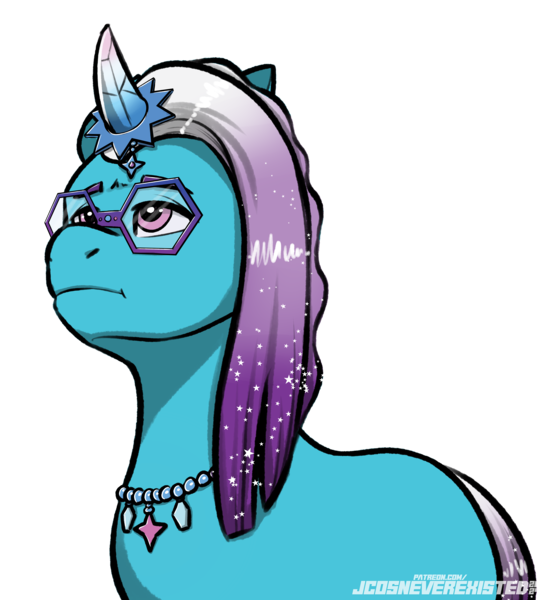 Size: 3720x4093 | Tagged: safe, artist:jcosneverexisted, derpibooru import, pony, unicorn, g5, auroricorn, comet (g5), glasses, horn, image, male, png, solo