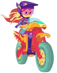 Size: 2928x3724 | Tagged: safe, artist:gmaplay, derpibooru import, sunset shimmer, human, equestria girls, g4, boots, clothes, friendship games motocross outfit, friendship games outfit, gloves, helmet, image, motocross outfit, motorcross, motorcycle, motorcycle outfit, my little pony equestria girls: friendship games, png, shoes, simple background, solo, transparent background, tri-cross relay outfit