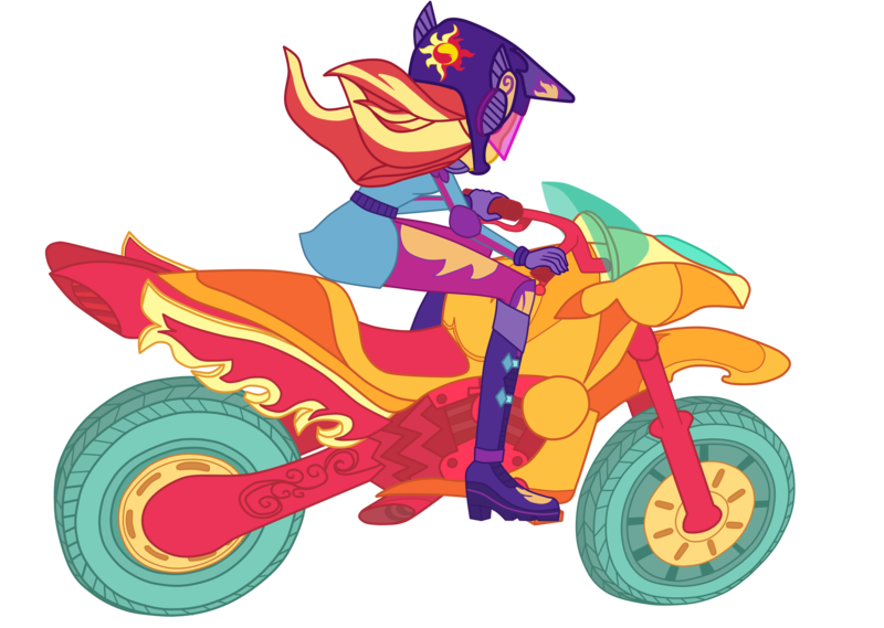 Size: 4192x2984 | Tagged: safe, artist:gmaplay, derpibooru import, sunset shimmer, human, equestria girls, g4, boots, clothes, friendship games motocross outfit, friendship games outfit, gloves, helmet, image, motocross outfit, motorcross, motorcycle, motorcycle outfit, my little pony equestria girls: friendship games, png, shoes, simple background, solo, transparent background, tri-cross relay outfit