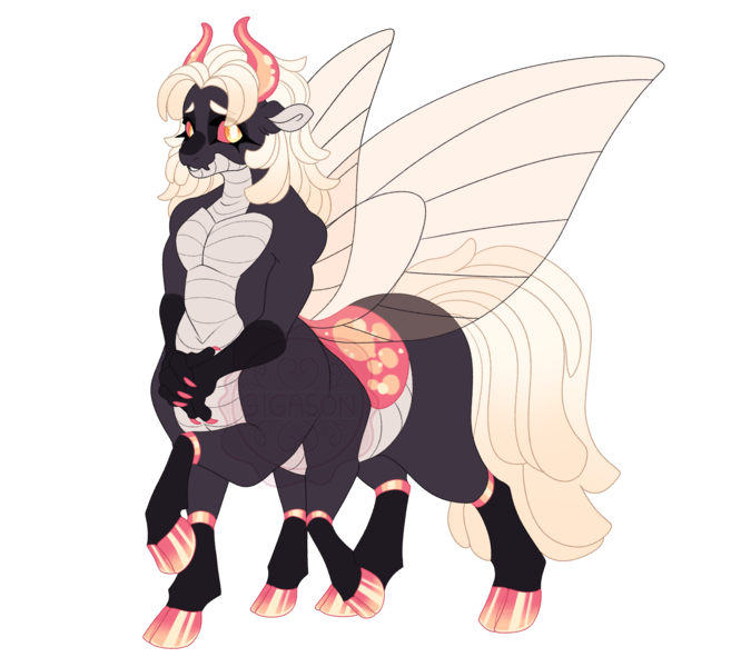 Size: 4600x4200 | Tagged: safe, artist:gigason, derpibooru import, oc, oc:halys, centaur, changedling, changeling, hybrid, taur, image, png, simple background, solo, transparent background