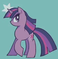 Size: 1350x1358 | Tagged: safe, artist:kickaroc, derpibooru import, twilight sparkle, pony, unicorn, g4, female, hooves, horn, image, jpeg, mare, raised hoof, solo, solo female, tail, unicorn twilight