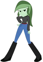 Size: 1024x1491 | Tagged: safe, artist:partypievt, derpibooru import, oc, oc:olive martini, human, equestria girls, g4, 2013, boots, clothes, denim, equestria girls oc, equestria girls-ified, high heel boots, image, jeans, old art, pants, png, shirt, shoes, simple background, solo, transparent background