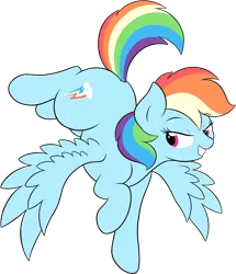 Size: 1222x1418 | Tagged: safe, artist:onlytheponies, derpibooru import, rainbow dash, pegasus, pony, g4, female, flying, grin, image, mare, png, simple background, smiling, solo, transparent background