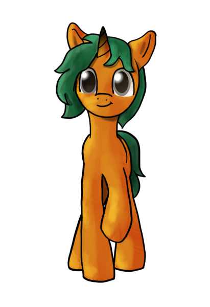 Size: 1373x2006 | Tagged: safe, artist:slabs37, ponerpics import, oc, oc:ogie, unofficial characters only, pony, unicorn, image, png, ponerpics community collab 2024, raised hoof, simple background, solo, transparent background