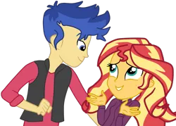 Size: 1761x1260 | Tagged: safe, artist:gmaplay, derpibooru import, flash sentry, sunset shimmer, equestria girls, g4, duo, female, flashimmer, image, male, png, shipping, simple background, straight, transparent background