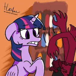 Size: 1080x1080 | Tagged: safe, artist:haekal20, derpibooru import, fhtng th§ ¿nsp§kbl, twilight sparkle, twilight sparkle (alicorn), alicorn, pony, them's fightin' herds, g4, book, community related, hand, image, jpeg, solo