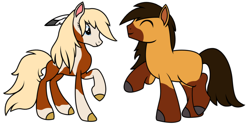 Size: 2663x1335 | Tagged: safe, artist:third uncle, derpibooru import, ponified, earth pony, pony, dreamworks, female, image, male, mare, png, rain (character), rain (spirit: stallion of the cimarron), simple background, spirit (character), spirit (spirit: stallion of the cimarron), spirit: stallion of the cimarron, stallion, transparent background