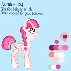 Size: 3000x3000 | Tagged: safe, artist:chelseawest, derpibooru import, oc, oc:nurse ruby, unofficial characters only, pegasus, pony, female, high res, image, mare, petalverse, png, solo