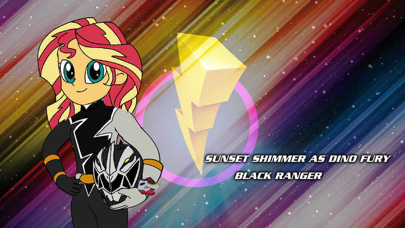 Size: 1920x1080 | Tagged: safe, artist:cam-and-sister-paint, derpibooru import, sunset shimmer, equestria girls, g4, black ranger, female, image, kishiryu sentai ryusoulger, png, power rangers, power rangers dino fury, super sentai