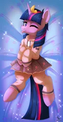 Size: 784x1524 | Tagged: safe, artist:dinoalpaka, derpibooru import, twilight sparkle, pony, unicorn, g4, ;p, clothes, female, image, looking at you, mare, one eye closed, pajamas, patreon, patreon reward, png, solo, tongue out, wink, winking at you