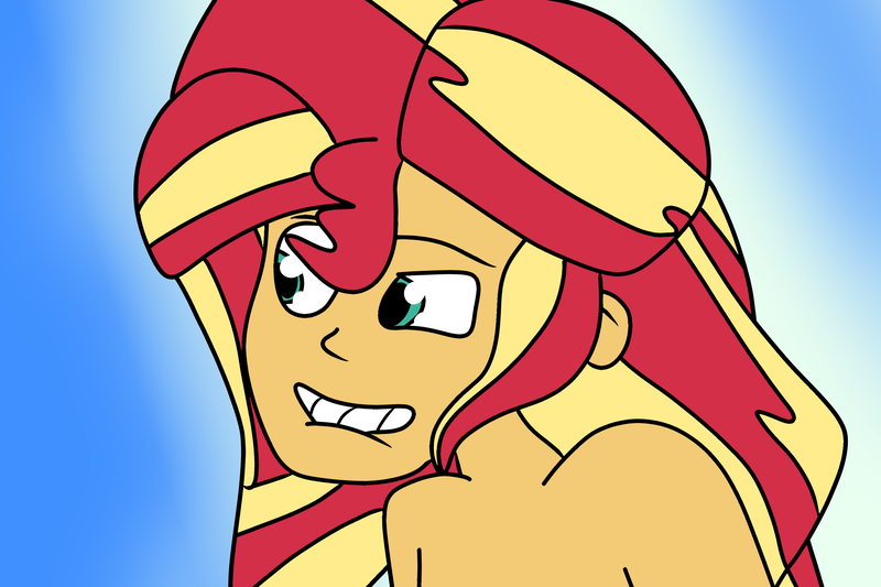 Size: 3000x2000 | Tagged: safe, artist:jadeharmony, derpibooru import, sunset shimmer, mermaid, fanfic, fanfic:sunset shimmer discovers her feet, equestria girls, g4, crossover, cute, fanfic art, female, high res, image, lip bite, mermaidized, png, shimmerbetes, smiling, smirk, solo, species swap, the little mermaid