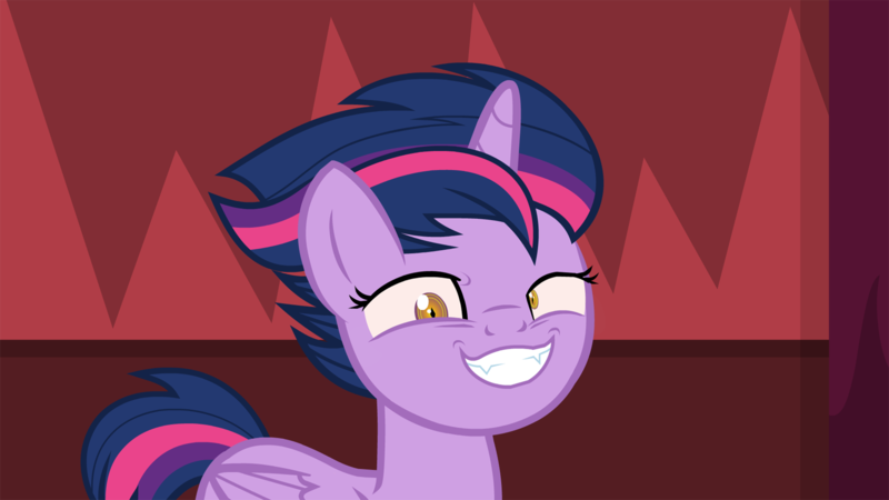 Size: 1920x1080 | Tagged: safe, artist:agrol, derpibooru import, twilight sparkle, twilight sparkle (alicorn), alicorn, demon, pony, g4, evil, evil grin, grin, image, png, possessed, smiling, solo, the princess of evil