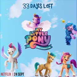 Size: 1087x1080 | Tagged: safe, derpibooru import, edit, hitch trailblazer, izzy moonbow, pipp petals, sunny starscout, zipp storm, g5, my little pony: a new generation, countdown, image, logo, mane five, movie, png