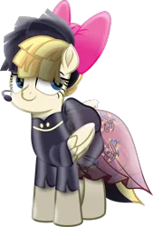 Size: 576x851 | Tagged: safe, artist:php178, derpibooru import, songbird serenade, ponified, pegasus, pony, 28 pranks later, g4, my little pony: the movie, .svg available, artist, beautiful, blue eyes, bow, clothes, derpibooru exclusive, design, dress, eyeshadow, fashionista, female, folded wings, hair bow, hair over eyes, headset mic, heart, image, makeup, mare, microphone, movie accurate, moviefied, music notes, png, show moviefied, sia (singer), simple background, singer, skirt, smiling, standing, transparent background, treble clef, vector, wing sleeves, wings