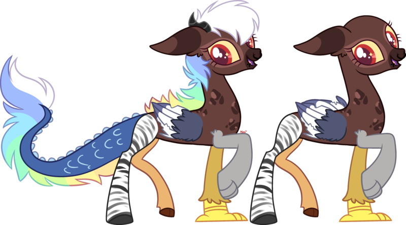 Size: 4513x2500 | Tagged: safe, artist:kurosawakuro, derpibooru import, oc, unofficial characters only, hybrid, bald, base used, female, image, interspecies offspring, offspring, parent:discord, parent:rainbow dash, parents:discodash, png, simple background, solo, transparent background