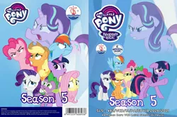 Size: 2107x1387 | Tagged: safe, derpibooru import, applejack, fluttershy, pinkie pie, rainbow dash, rarity, spike, starlight glimmer, twilight sparkle, twilight sparkle (alicorn), alicorn, pony, g4, season 5, chgb record, continuity error, dvd, image, jpeg, mane seven, mane six