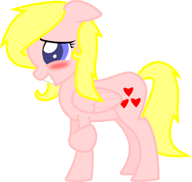 Size: 665x630 | Tagged: safe, artist:zombietator, derpibooru import, oc, oc:claire, unofficial characters only, pegasus, pony, blushing, eyelashes, female, grin, image, mare, pegasus oc, png, raised hoof, simple background, smiling, solo, transparent background, wings