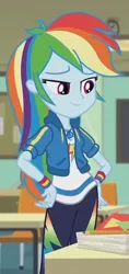 Size: 814x1720 | Tagged: safe, derpibooru import, screencap, rainbow dash, equestria girls, equestria girls series, g4, the last day of school, cropped, image, jpeg, my little pony equestria girls: better together, solo