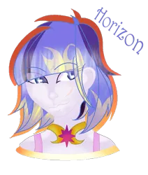 Size: 639x753 | Tagged: safe, artist:aonairfaol, derpibooru import, oc, unofficial characters only, equestria girls, g4, bust, equestria girls-ified, eye clipping through hair, eyelashes, female, image, offspring, parent:flash sentry, parent:twilight sparkle, parents:flashlight, png, simple background, transparent background