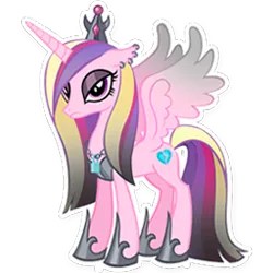 Size: 256x256 | Tagged: safe, derpibooru import, idw, princess cadance, alicorn, pony, g4, clothes, colored wings, crown, ear piercing, evil cadance, eyeshadow, floppy ears, goth, gradient mane, gradient wings, horn, idw showified, image, jewelry, makeup, metal, mirror universe, piercing, png, regalia, shoes, simple background, slender, spread wings, thin, transparent background, vector, wings