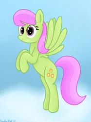 Size: 3016x4032 | Tagged: safe, artist:rainbowšpekgs, derpibooru import, merry may, pegasus, pony, g4, background pony, cloud, female, flying, high res, image, looking at you, mare, png, sky, smiling, smiling at you, solo, spread wings, tail, two toned mane, two toned tail, wings