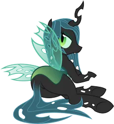 Size: 4206x4544 | Tagged: safe, artist:sunran80, derpibooru import, queen chrysalis, changeling, changeling queen, g4, .svg available, bugbutt, butt, chrysalass, female, image, lidded eyes, looking at you, looking back, looking back at you, lying down, missing accessory, plot, png, sexy, show accurate, simple background, smiling, solo, stupid sexy chrysalis, sultry pose, transparent background, vector