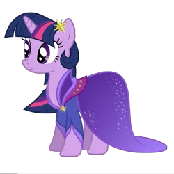 Size: 10000x10000 | Tagged: safe, artist:sirhcx, derpibooru import, twilight sparkle, pony, unicorn, journey of the spark, g4, absurd resolution, beautiful, clothes, dress, female, image, mare, png, simple background, smiling, solo, stars, transparent background, unicorn twilight, vector