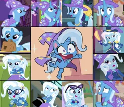 Size: 1280x1112 | Tagged: safe, derpibooru import, screencap, trixie, pony, unicorn, best trends forever, equestria girls, equestria girls series, friendship gems, g4, my little pony: pony life, street magic with trixie, to where and back again, spoiler:eqg series (season 2), spoiler:pony life s01e12, bag, bean mouth, best trends forever: twilight sparkle, bikini, cape, clothes, collage, equestria girls specials, evolution, female, glasses, hat, image, mouth hold, my little pony equestria girls, my little pony equestria girls: better together, my little pony equestria girls: choose your own ending, my little pony equestria girls: forgotten friendship, open mouth, png, saddle bag, sock it to me: trixie, solo, swimsuit, the great and nerdy trixie, top hat, trixie's cape, trixie's hat, twilight's castle