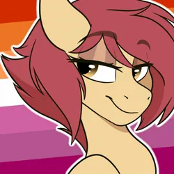 Size: 1200x1200 | Tagged: safe, artist:zahsart, derpibooru import, oc, unofficial characters only, pony, image, jpeg, lesbian pride flag, pride, pride flag, solo, transbian pride flag