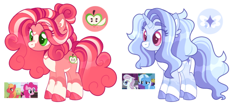 Size: 980x438 | Tagged: safe, artist:hauntedphantom, derpibooru import, big macintosh, north point, pinkie pie, trixie, oc, earth pony, pony, unicorn, g4, base used, coat markings, female, image, lesbian, magical lesbian spawn, male, mare, offspring, parent:big macintosh, parent:north point, parent:pinkie pie, parent:trixie, parents:pinkiemac, pinkiemac, png, screencap reference, shipping, simple background, straight, transparent background