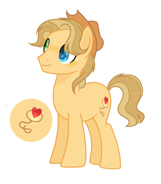 Size: 1348x1544 | Tagged: safe, artist:moonnightshadow-mlp, derpibooru import, oc, unofficial characters only, earth pony, pony, heterochromia, image, male, offspring, parent:applejack, parent:caramel, parents:carajack, png, simple background, solo, stallion, transparent background